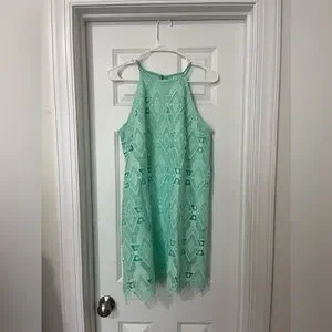 saege lace midi dress Rowan Lace Dress in Sage